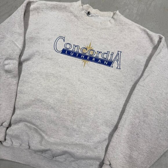 Vintage 1980s Concordia Lutheran Church Graphic Sweatshirt Large - Picture 2 of 5